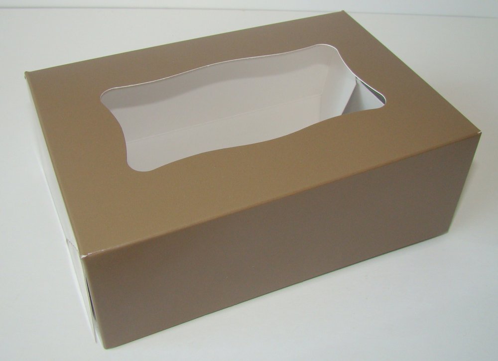 Boîte Pâtissière à Fenêtre Rectangulaire 40 X 60 X 12 Cm - Emballage Gâteau Et Mignardises
